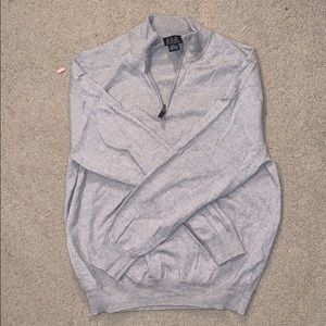 Tan Quarter-Zip JAB Sweater